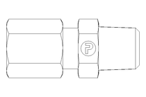 Raccord de tube LL 4 M8x1 St-Zn gelbchr.