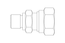 Rohrverschraubung L 8 G1/8" St-Zn