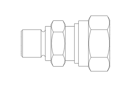 Raccord de tube L 8 G1/8" St-Zn DIN2353