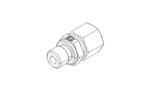 Pipe screw connector L 10 G1/4" St-phos