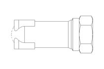 Conector roscado p/ tubos LL 4 M8x1