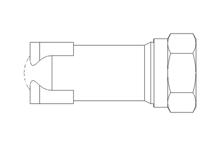 Pipe screw connector LL 4 M8x1