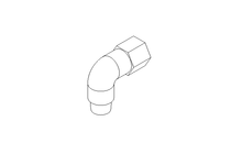 Threaded elbow connector L 6 R1/8" A4