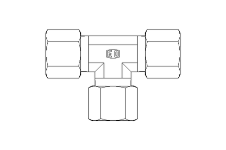 T-Verschraubung L 10/10/10 St-Zn DIN2353