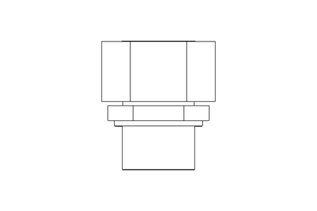 Connecting piece L 22 G3/4" St-Zn