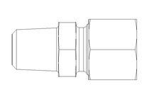 Pipe screw connector L 10 NPT1/4" A2