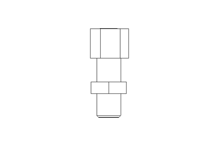 Conector roscado p/ tubos LL 6 M8x1