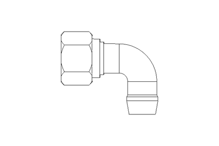 Raccord de tube LL 6 M8x1 St-Zn DIN2353