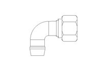 Pipe screw connector LL 6 M8x1 St-Zn