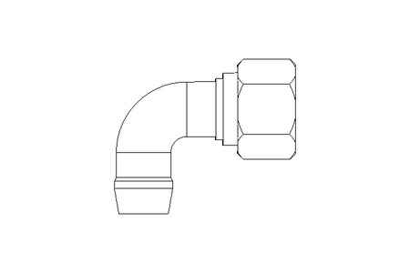 Pipe screw connector LL 6 M8x1 St-Zn