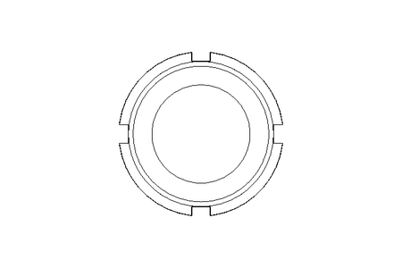 Slotted nut F DN32 1.4301 DIN11851