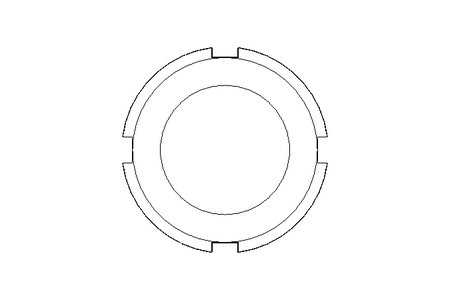 Slotted nut F DN40 1.4404 DIN11851