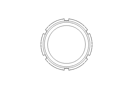 Slotted nut F DN80 1.4571 DIN11851