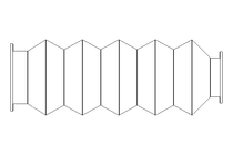 Rubber bellows L=100-320 d=28 D=39