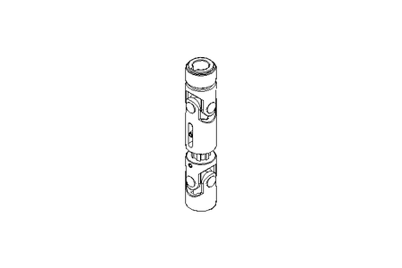 Universal joint shaft D=25 L1=130 L2=150