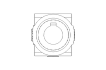 Universal joint shaft D=25 L1=158 L2=168