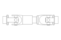 Universal joint shaft D=25 L1=158 L2=168