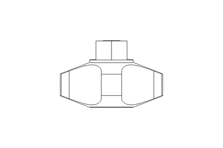 Pomo en cruz E80 M16x43 acero inoxidable