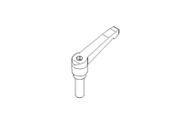 Clamping lever K adjustable S2 M10x30