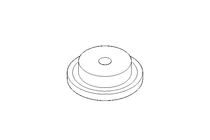 Roda dentada p/corrente Z=16 D=70 L=20