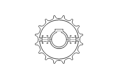 Chain sprocket Z16 D40 divided