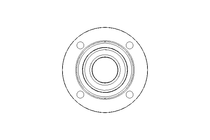 Flange bearing PME FA125.8 50x165x43.7