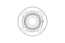 Flange bearing RFE 50x165x62.7