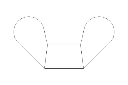 Tuerca de mariposa M6 A2 DIN315