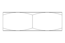 Tuerca hexagonal M10x1 St-Zn DIN439