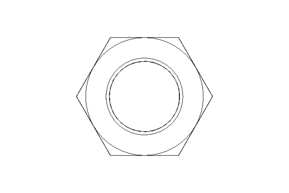 Tuerca hexagonal M16x1,5 St-Zn DIN439
