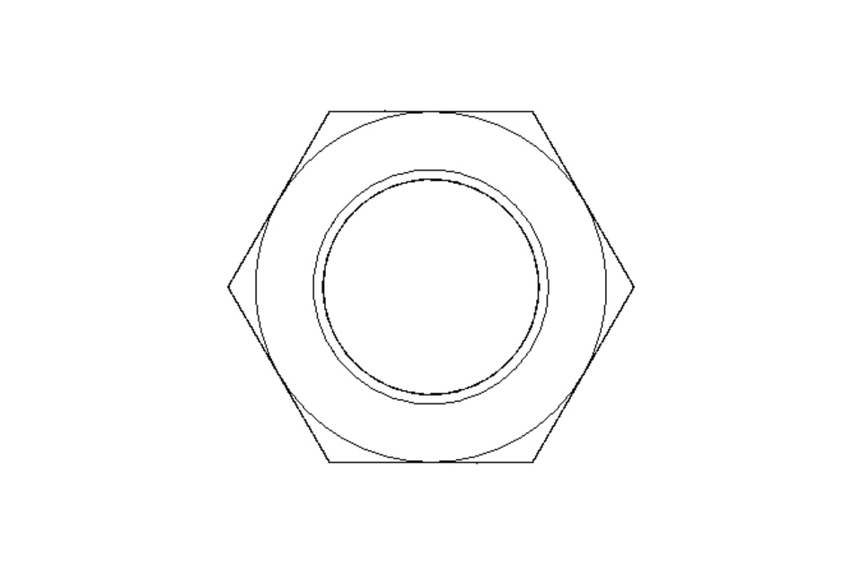 Hexagon nut LH M20x1.5 St-Zn DIN439