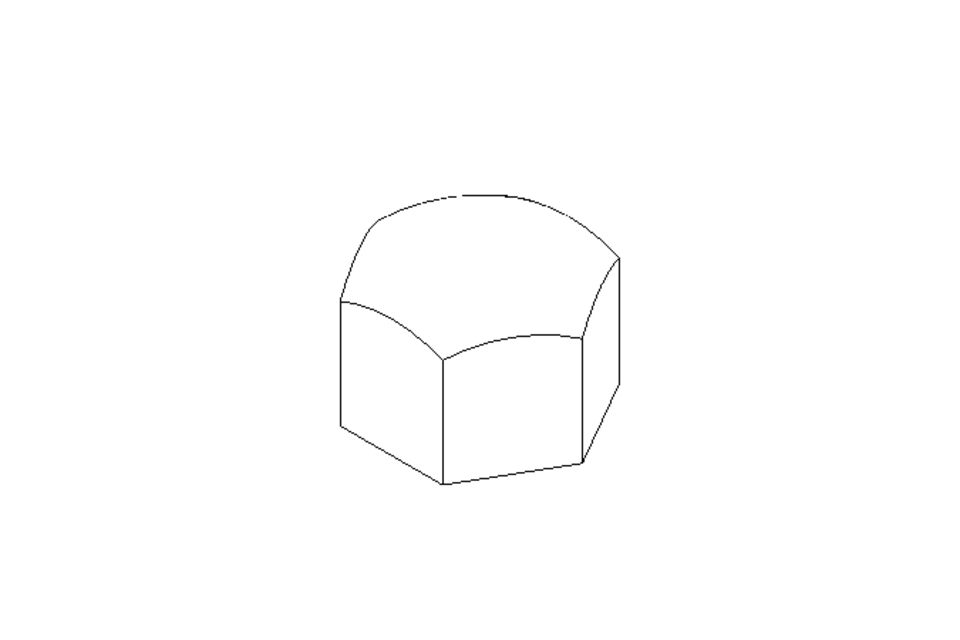 Hexagon cap nut M10 A2 DIN917