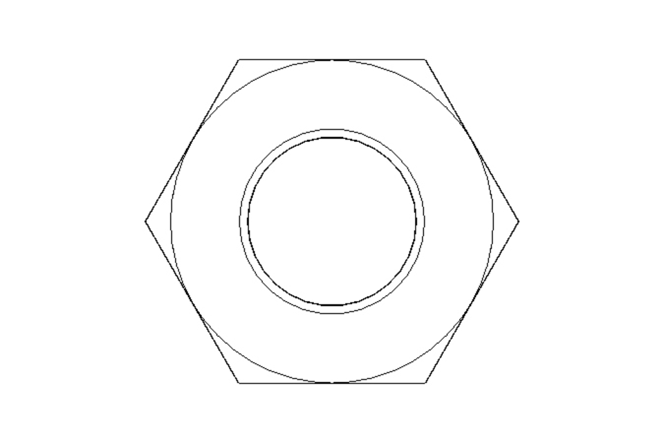 Écrou hexagonal M10 St-Zn DIN934