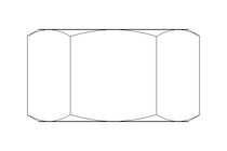 Hexagon nut LH M16 A2 DIN934