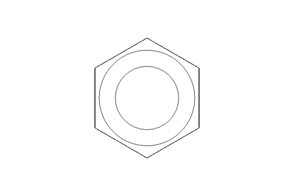 Hexagon nut LH M24x2 St-Zn DIN936