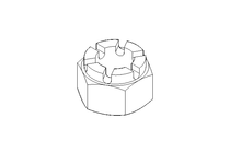 Крончатая гайка M36x1,5 St-Zn DIN935