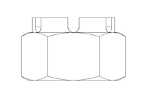 Ecrou crénelé M36x1,5 St-Zn DIN935