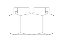 Porca castelo hexagonal M36x1,5 St-Zn