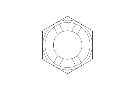 Porca castelo hexagonal M36x1,5 St-Zn