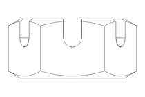 Ecrou crénelé M10 A2 DIN937