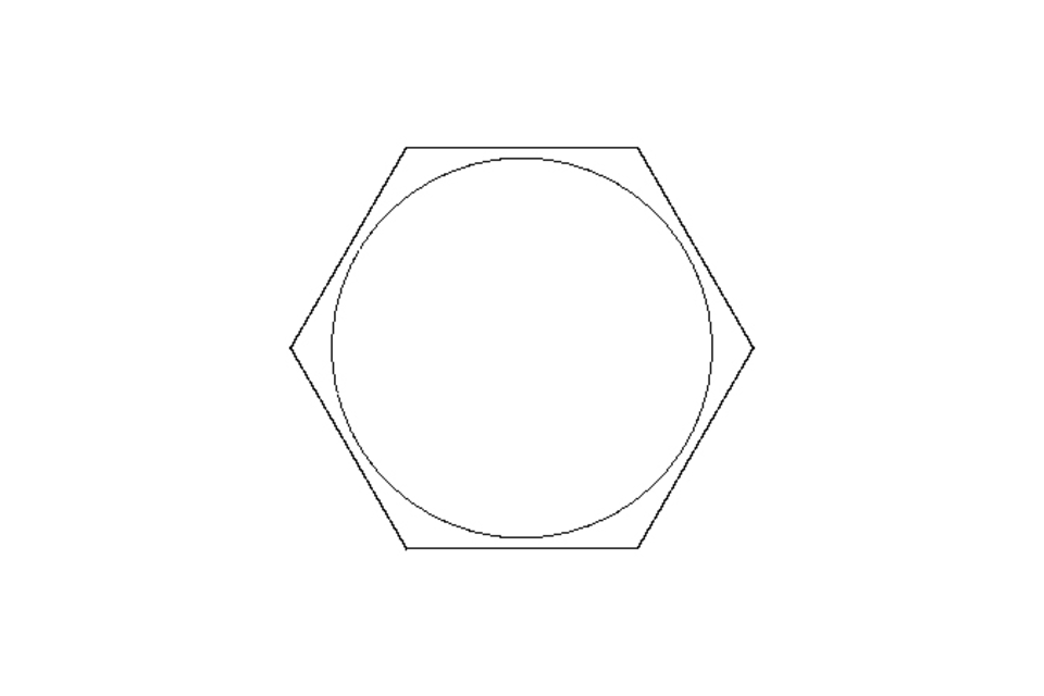 Ecrou borgne hexagonal M6 A2 DIN1587