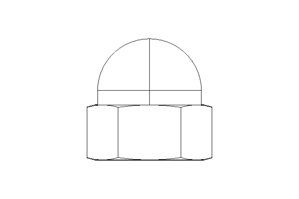 Ecrou borgne hexagonal M10 A2 DIN1587