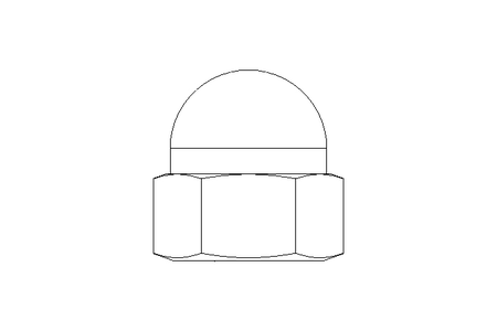 Ecrou borgne hexagonal M12 A2 DIN1587