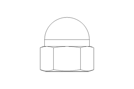 Tuerca hexagonal ciega M16 A2 DIN1587