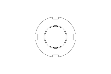 Slotted nut M24x1.5 A2 DIN1804