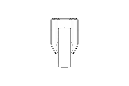 Bockrolle 125x40 Niro VB125/40/1L