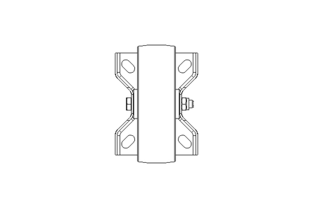 Bockrolle 125x40 Niro VB125/40/1L