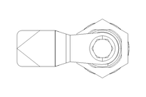 Drehriegel mit Zunge H14