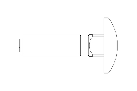 扁圆头螺栓 M6x25 A2 DIN603