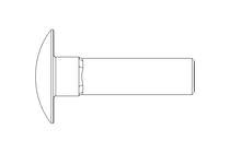 Round head screw M8x30 A2 DIN603